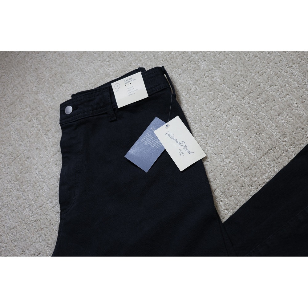 Universal Thread Womens Sailor Wide Leg High Rise Black Jeans Size 8 NWT - Picture 2 of 7